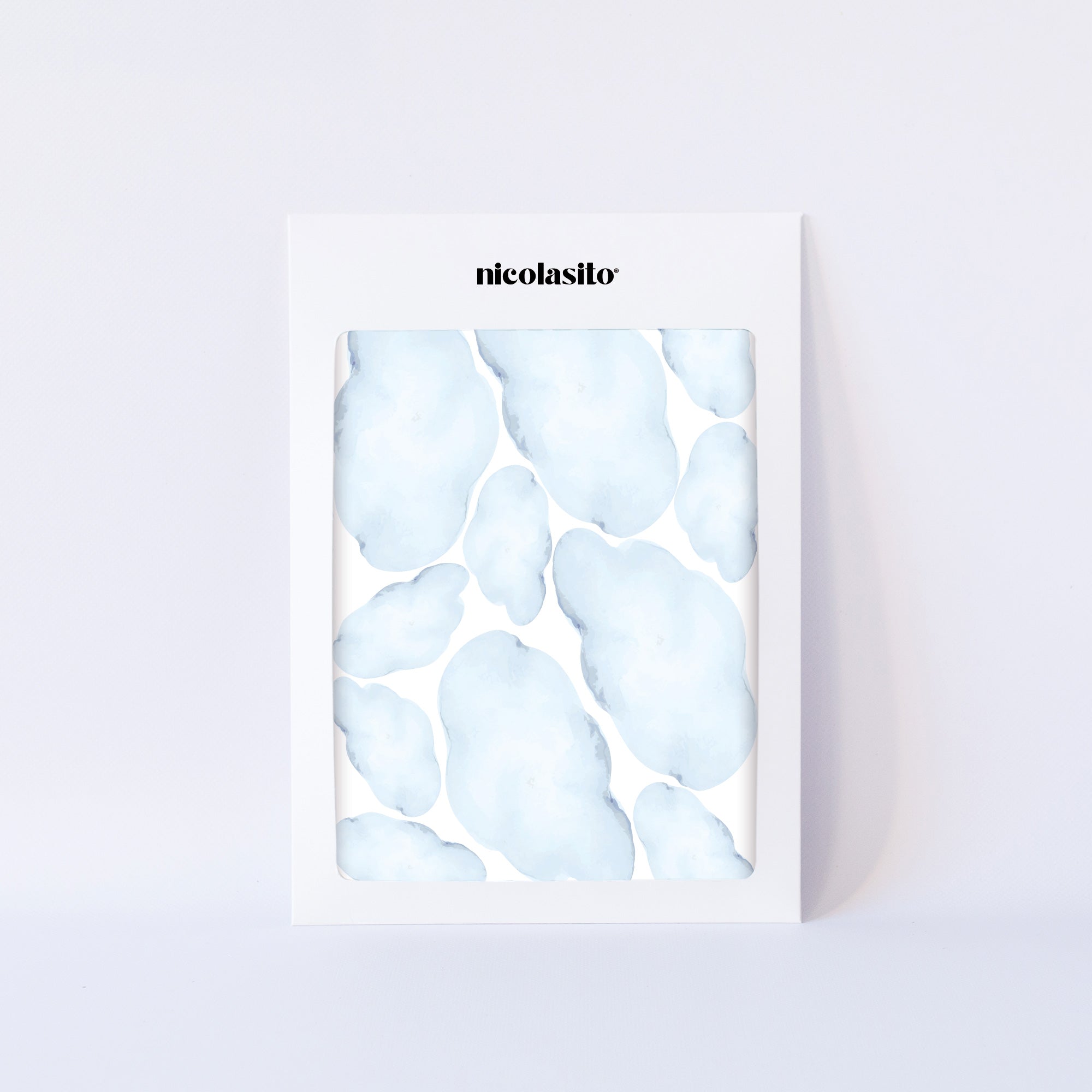 Pack de vinilos decorativos Nubes Acuarela azules para decorar paredes de dormitorios infantiles - Nicolasito.es