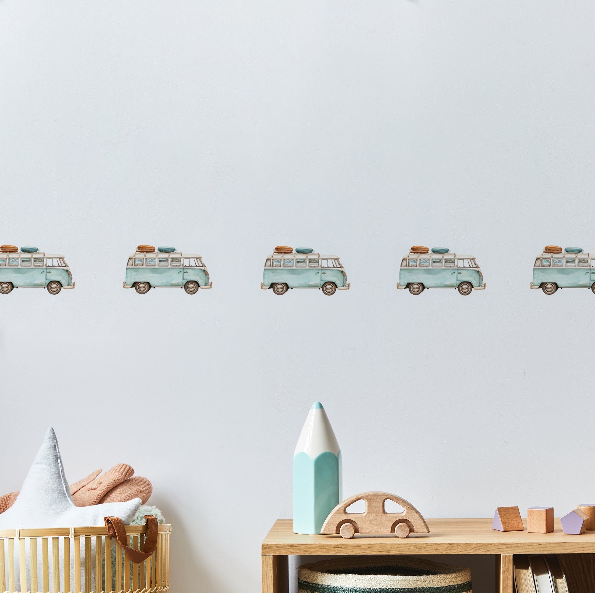 Comprar vinilo decorativo furgonetas acabado acuarela para decoracion de interiores