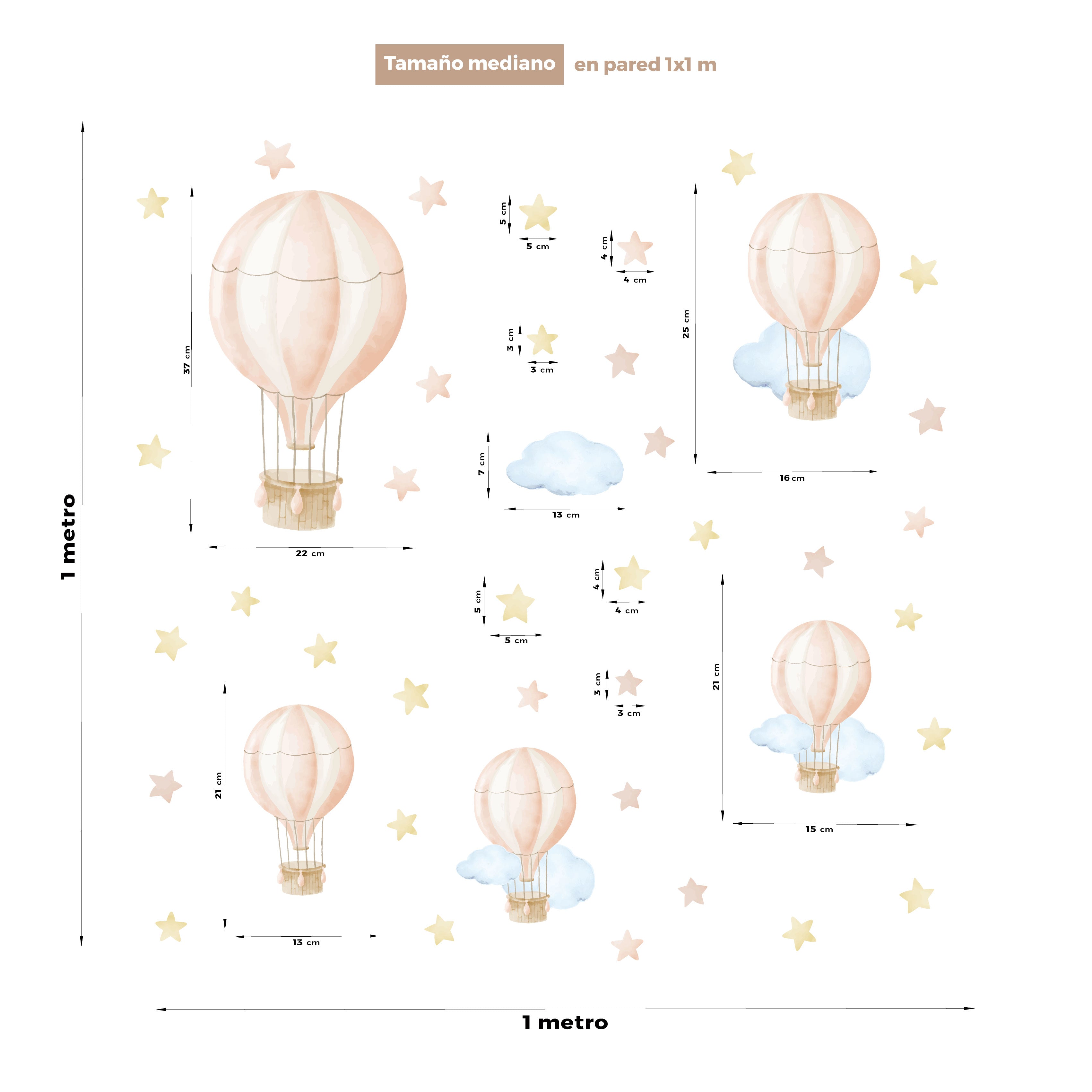 Globos aerostáticos acuarela