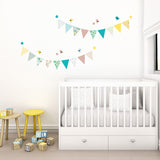 Banderines reutilizables fantasia decoración cuarto del bebé