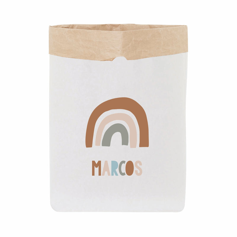 comprar saco de papel personalizado infantil arcoiris