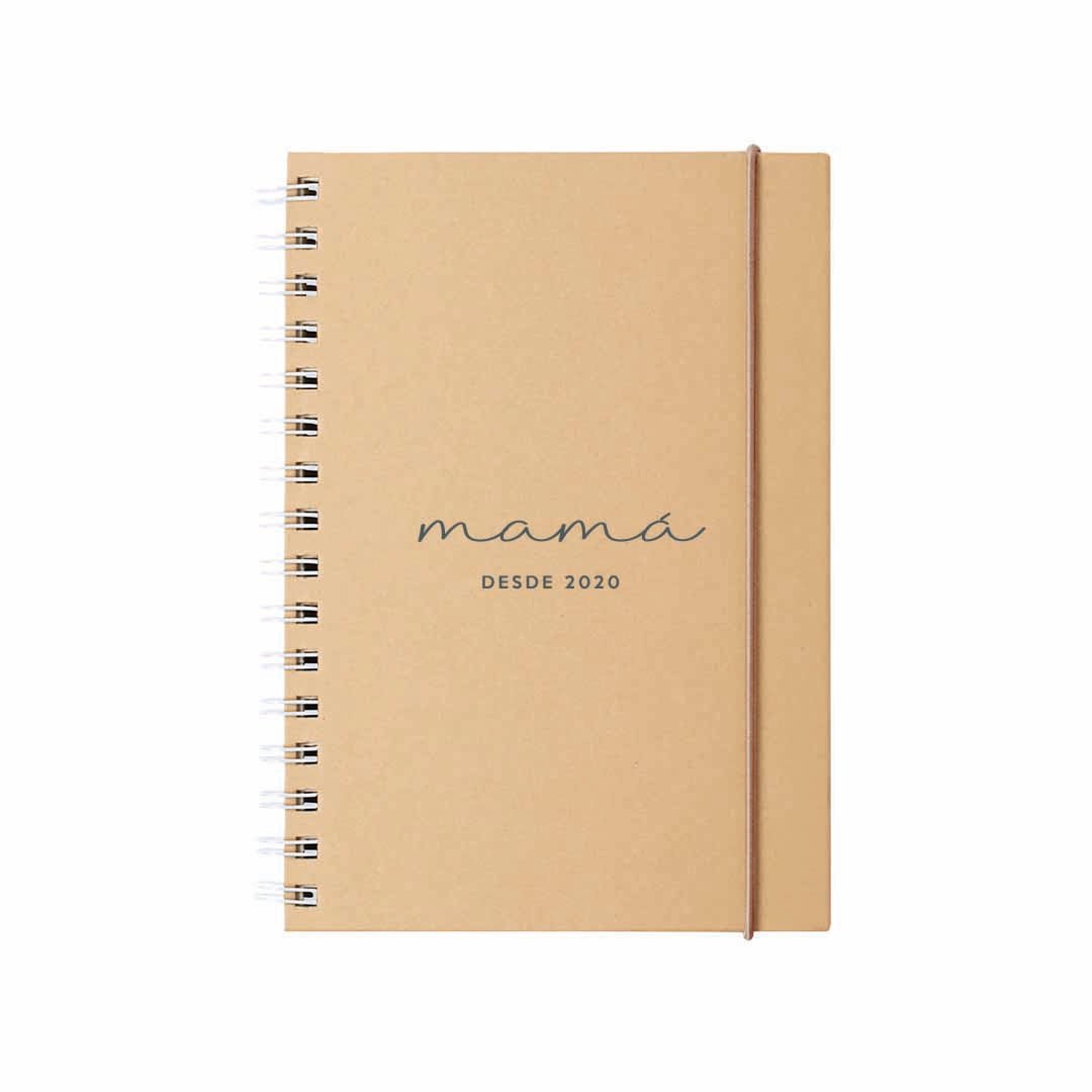 Cuaderno personalizado para regalar a mamá el día de la madre #color_Gris Oscuro