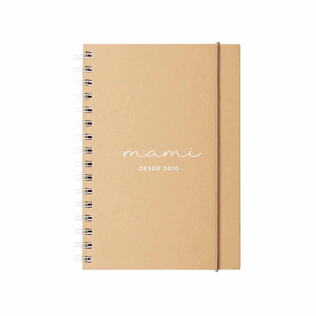 Comprar cuaderno de kraft personalizado para regalar a mamá el día de la madre #color_Blanco
