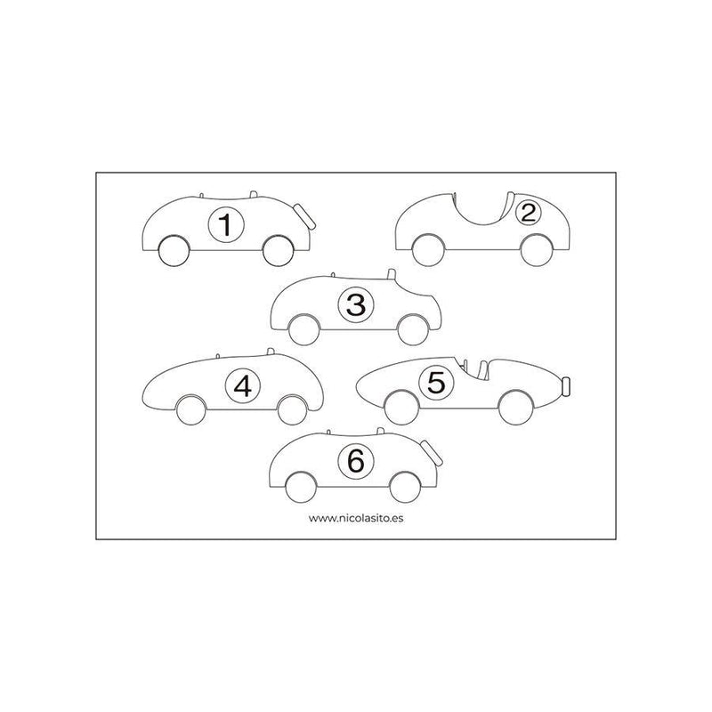Dibujos de coches para niños para colorear Nicolasito