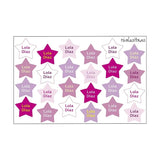 Etiquetas personalizadas marcar ropa Estrellas rosas Nicolasito