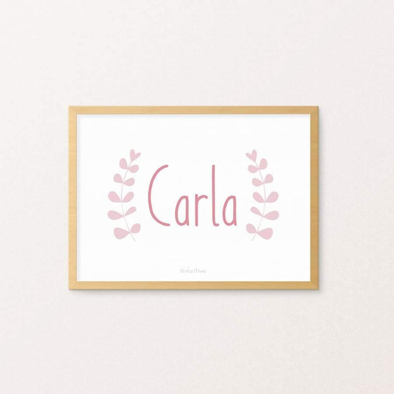 Ideas para regalar Lámina personalizada Eucalipto rosa Nicolasito