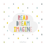 Lamina infantil Read Dream Imagine Nicolasito