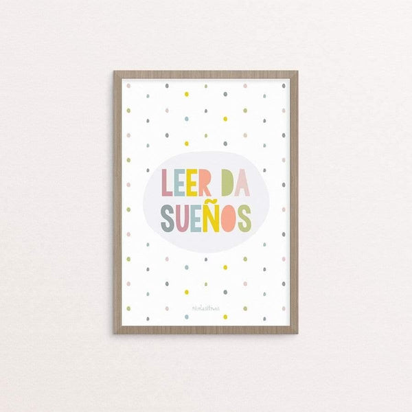 Lámina Leer da sueños