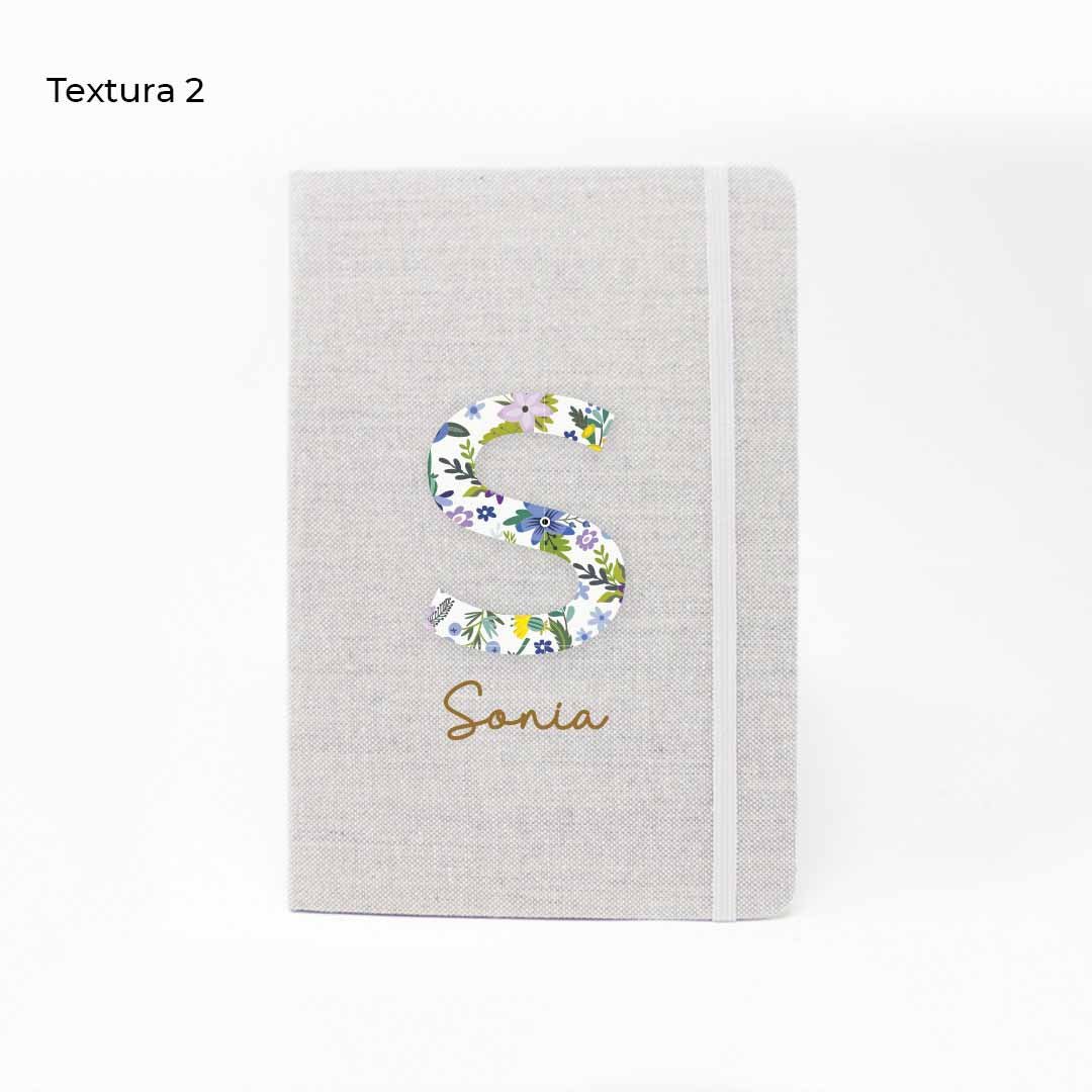 Comprar libreta de tela personalizada para regalar a mamá el día de la madre con estampado de flores #color_Textura 2
