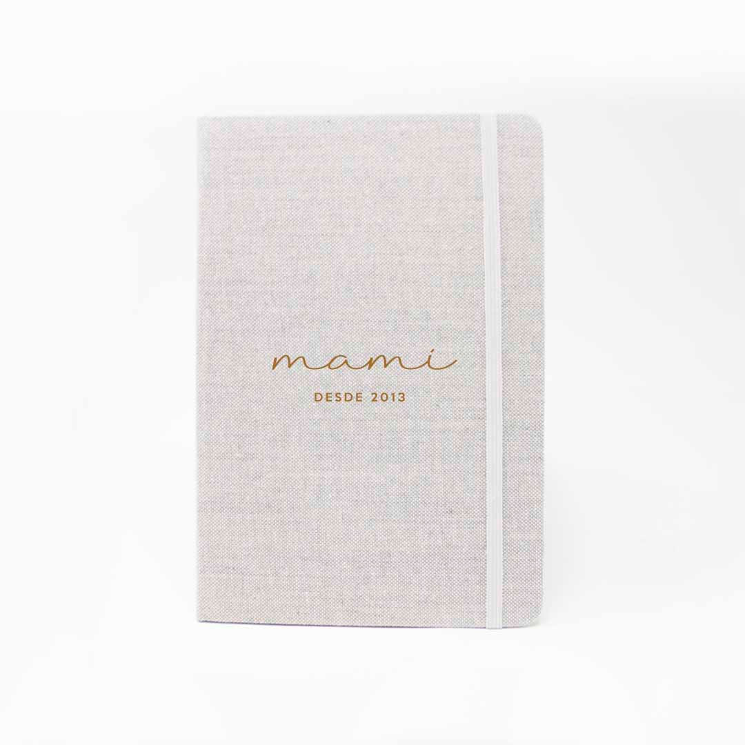 Comprar libreta de tela personalizada para regalar a mamá el día de la madre