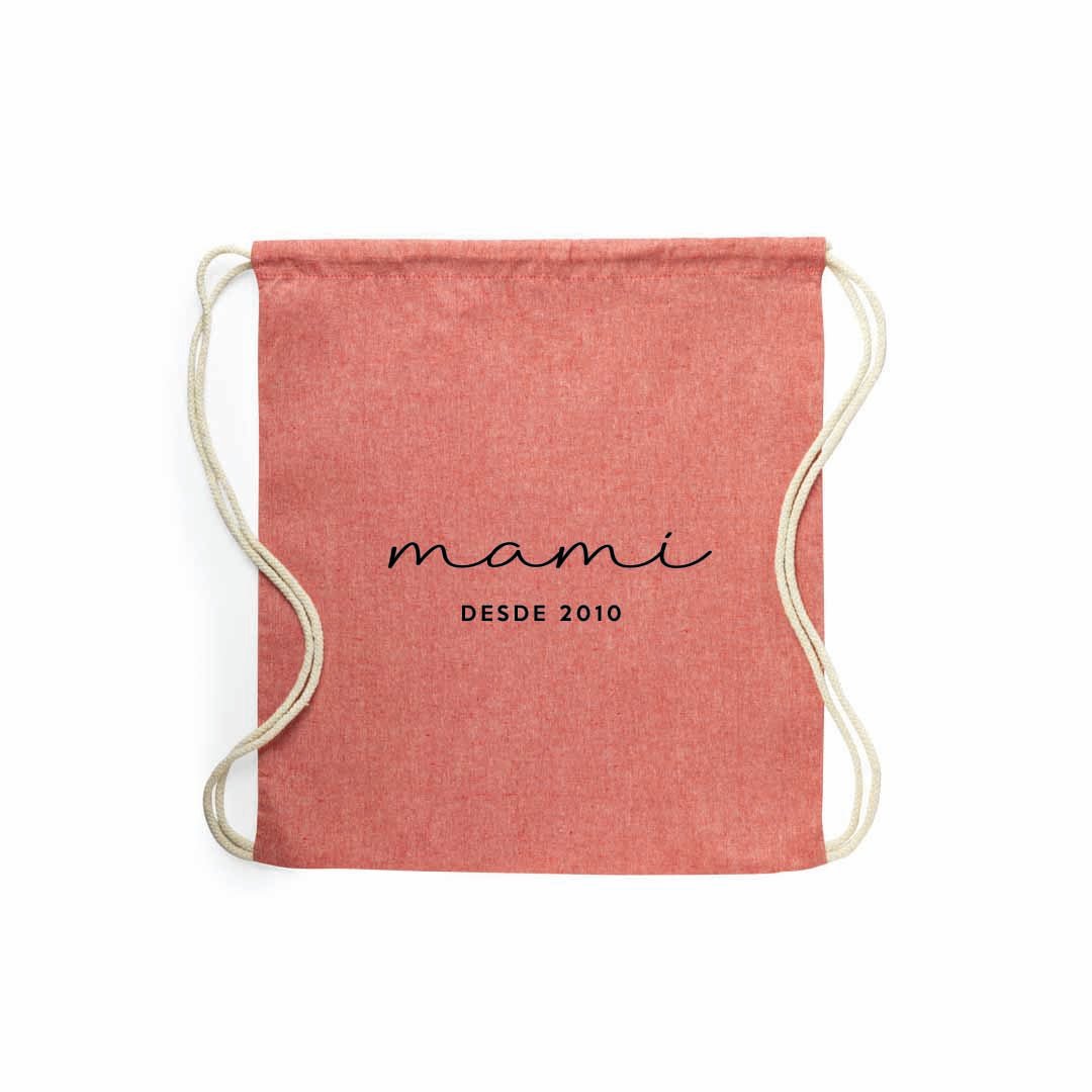 Comprar mochila personalizada para regalar a mamá el día de la madre #color_Roja
