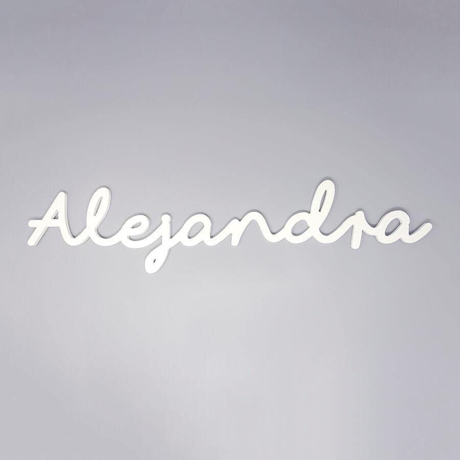 nombre personalizado Alejandra color blanco #color_Blanco