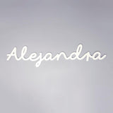 nombre personalizado Alejandra color blanco