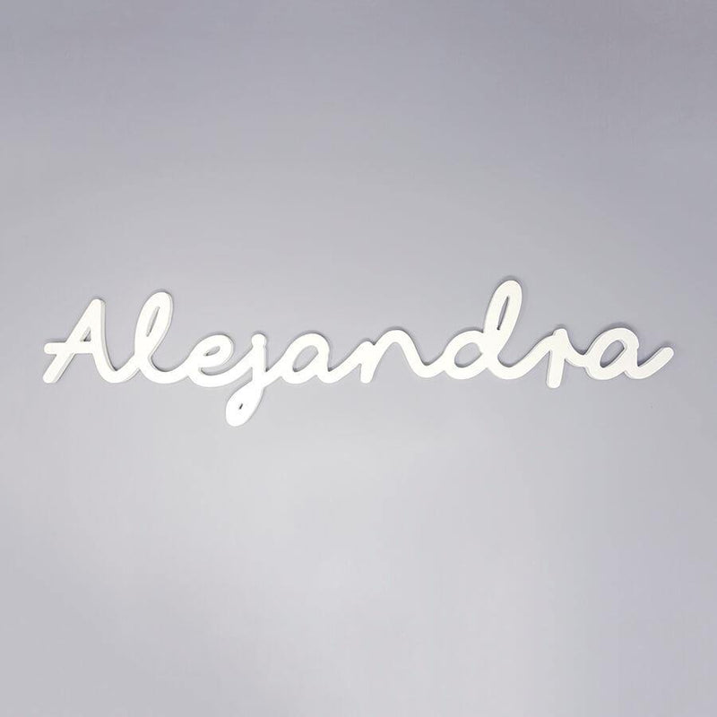 nombre personalizado Alejandra color blanco