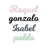 Nombre de madera estilo Caligrafia