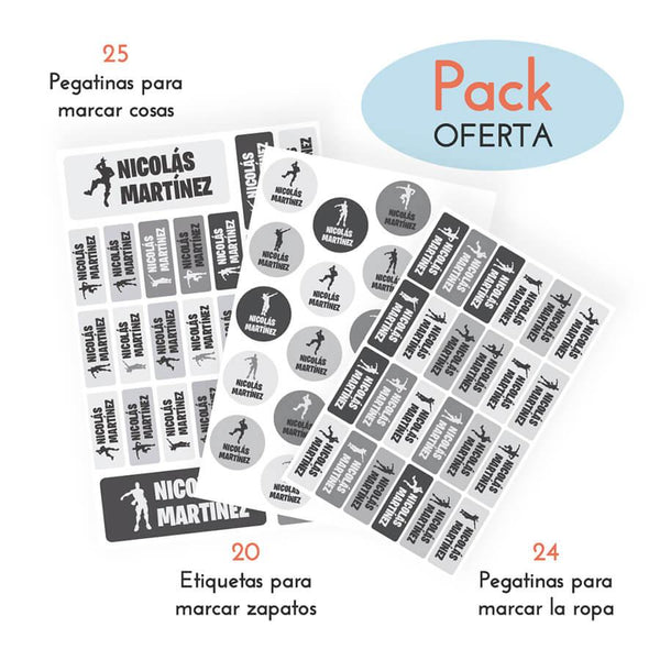 Pack ahorro Etiquetas Fortnite