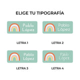 Pegatinas personalizadas Arco Iris Nicolasito