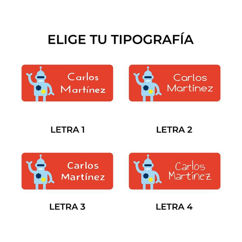 Pegatinas personalizadas Robots Nicolasito