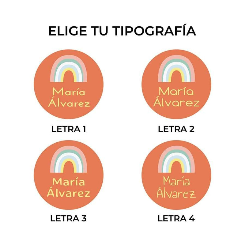 Etiquetas para ropa Arco Iris
