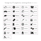 Pegatinas para organizar juguetes