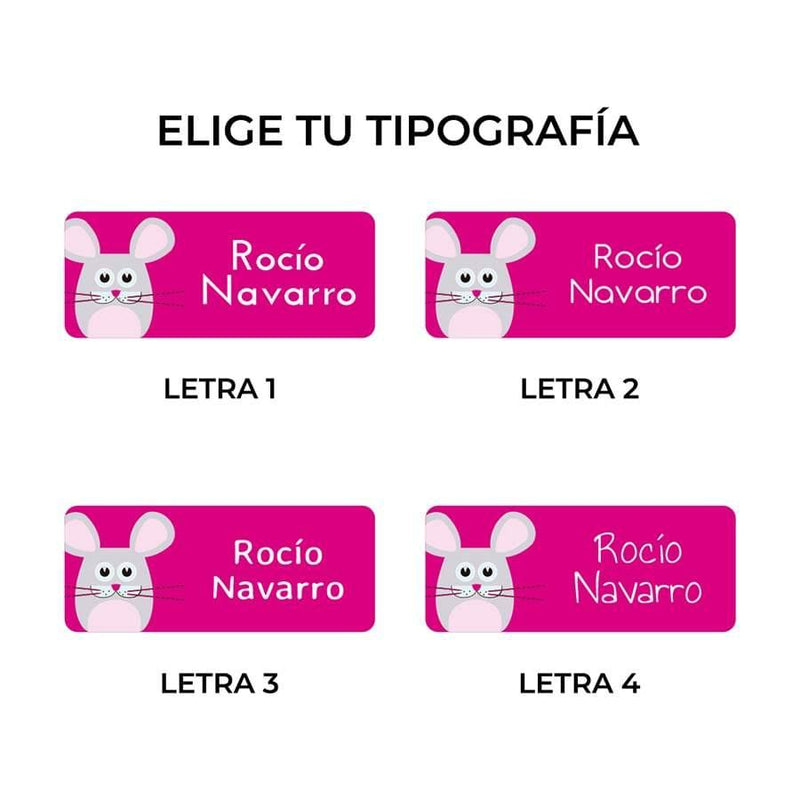 Etiquetas para ropa Ratones