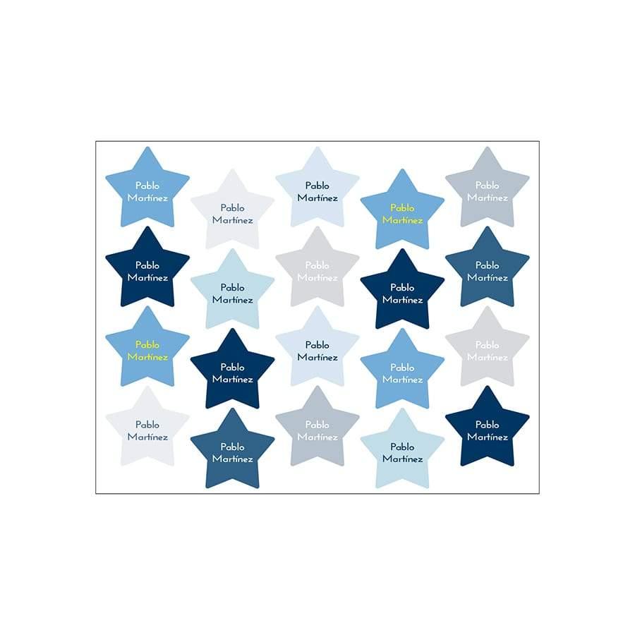 Pack ahorro etiquetas Estrellas #color_Azul