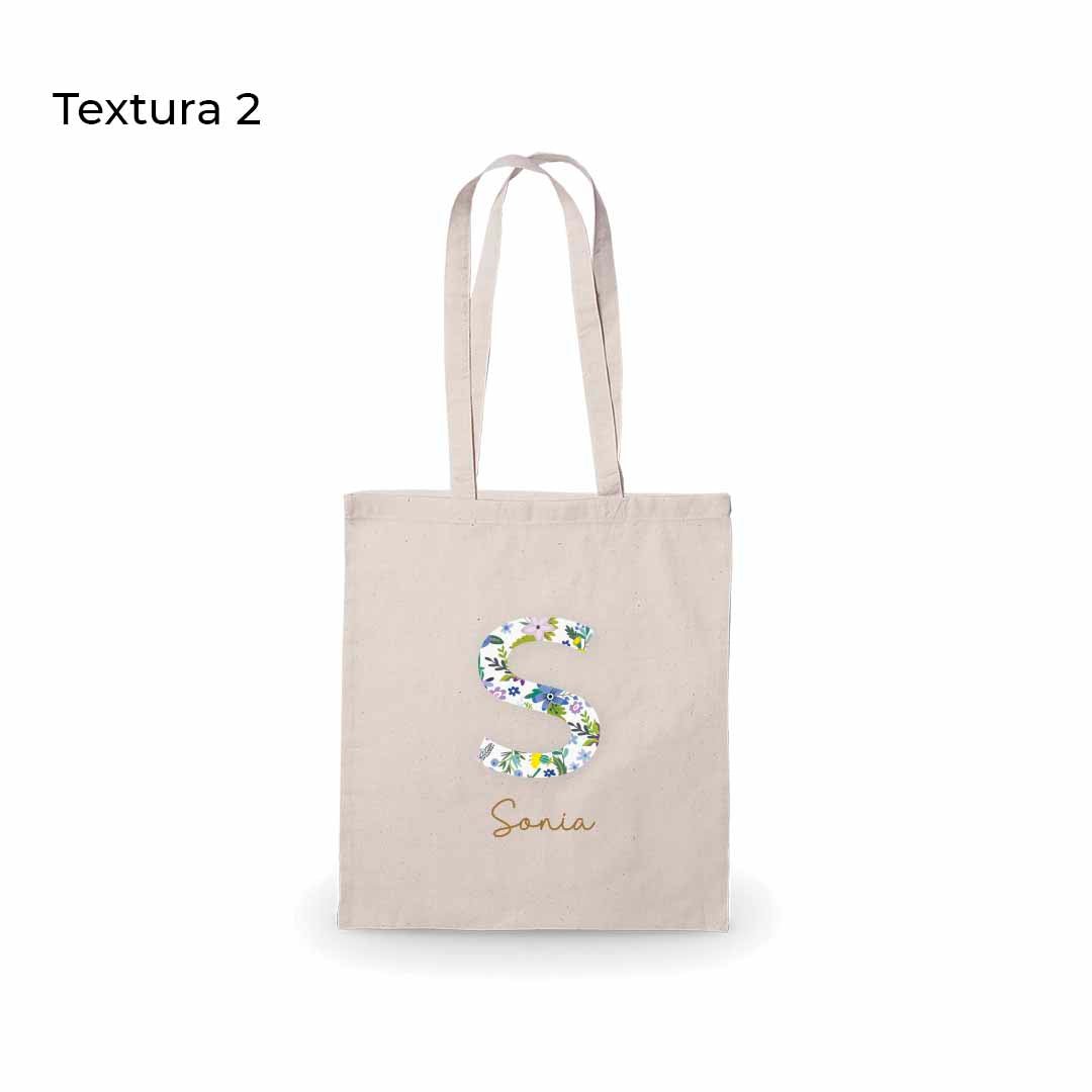 Totebag personalizada para regalar a mamá el día de la madre con estampado floral #color_Textura 2
