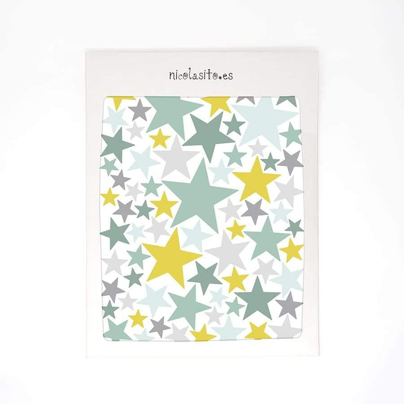 Vinilo decorativo Estrellas pastel mint Nicolasito. Comprar online vinilos decorativos infantiles