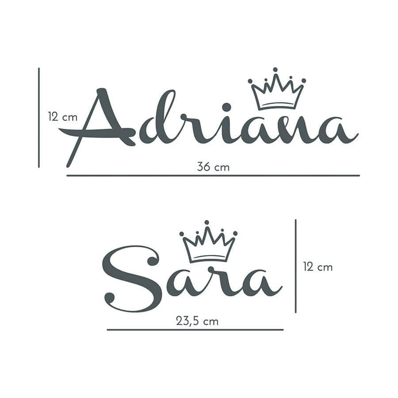 Vinilo con nombre Corona