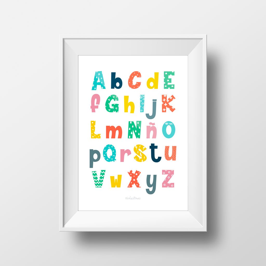 Comprar lámina abecedario de colores Nicolasito.es #color_Multicolor Textura