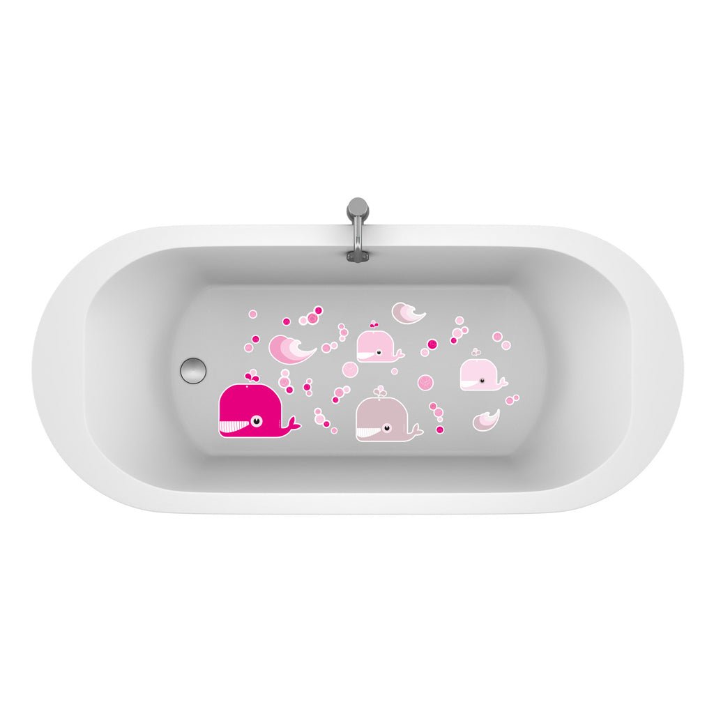 Vinilo antideslizante baños infantiles Ballenas #color_Rosa