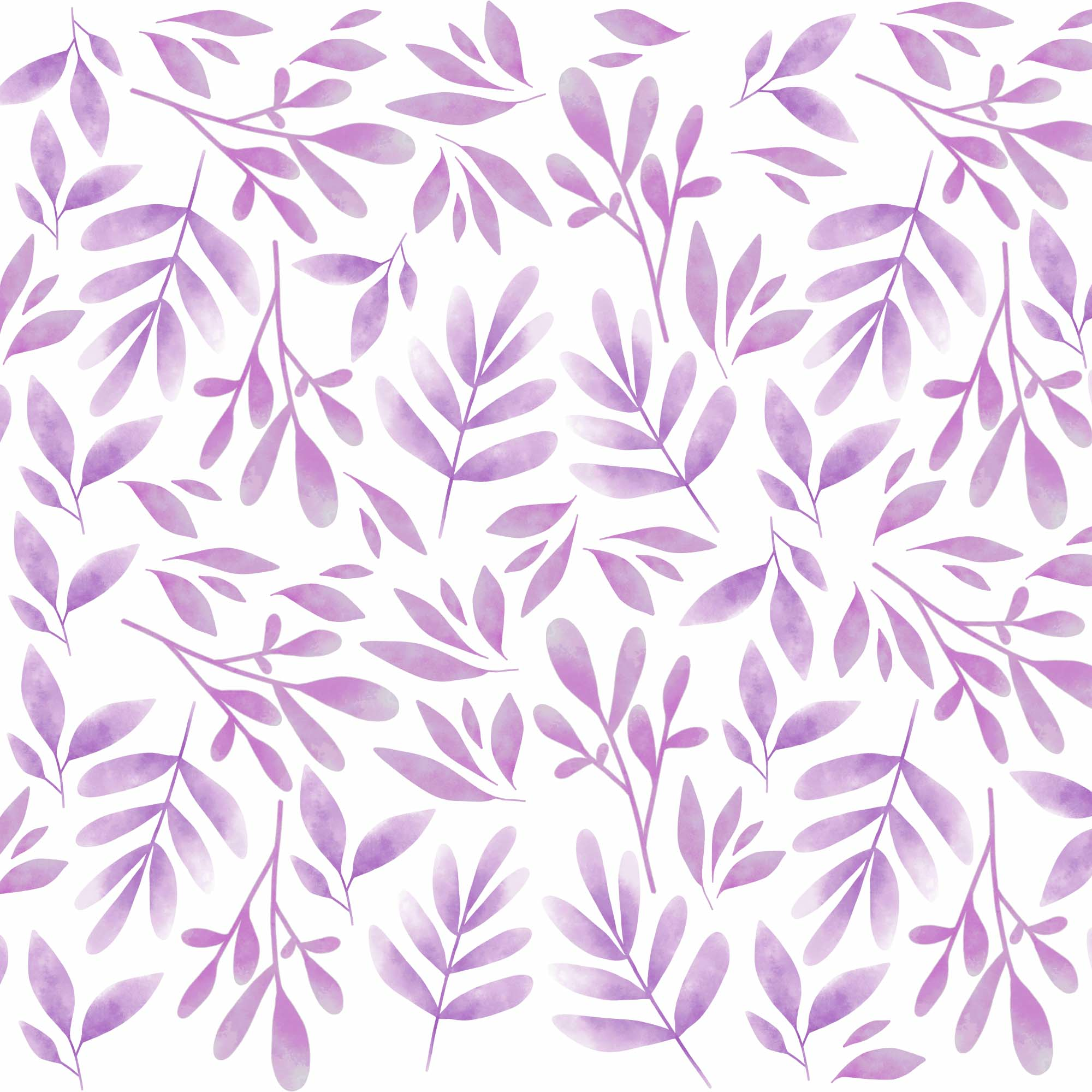 comprar hojas y ramas con acabado acuarela para decorar dormitorios infantiles color violeta #color_plantas-acuarela-violeta