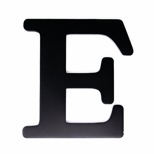 comprar inicial E en madera lacada en color negro