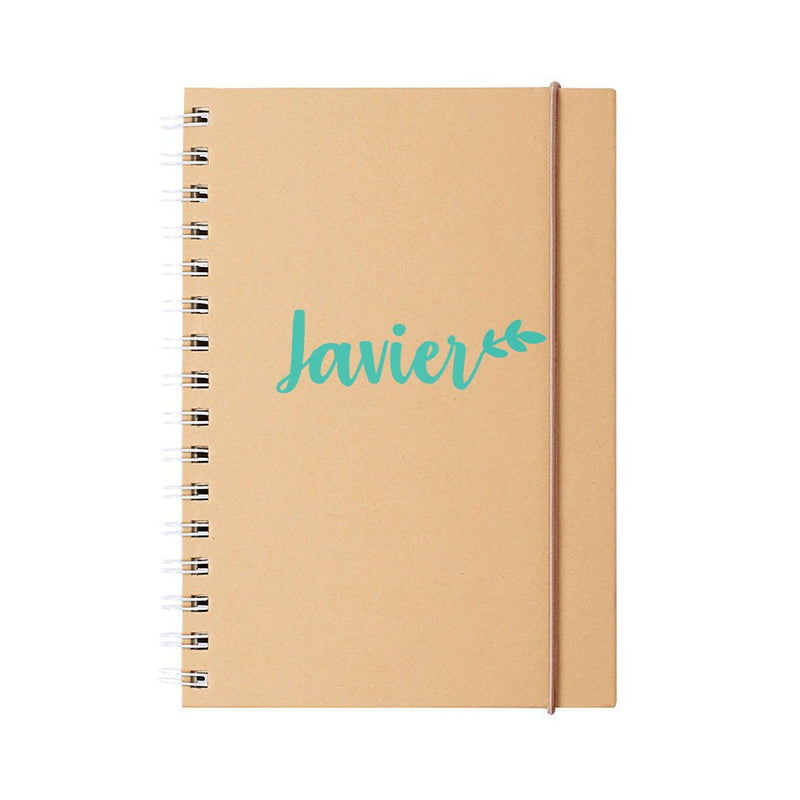 Libreta anillas personalizable con goma Nicolasito.es compra online