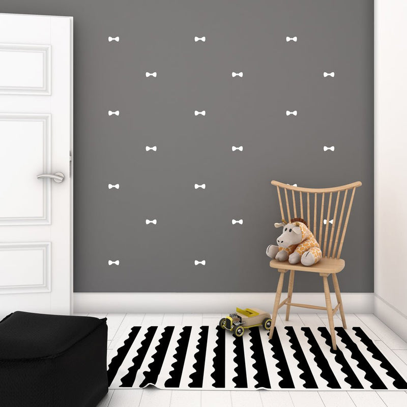 Vinilo mini lazos blancos decoración