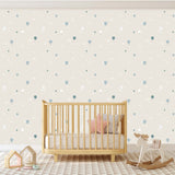 papel pintado para decorar dormitorios infantiles con estampado de globos beige
