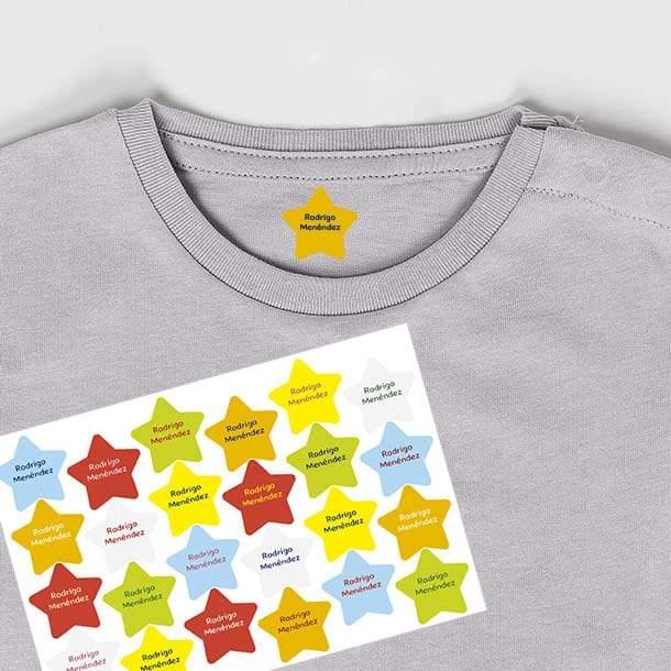 Etiquetas para ropa estrellas