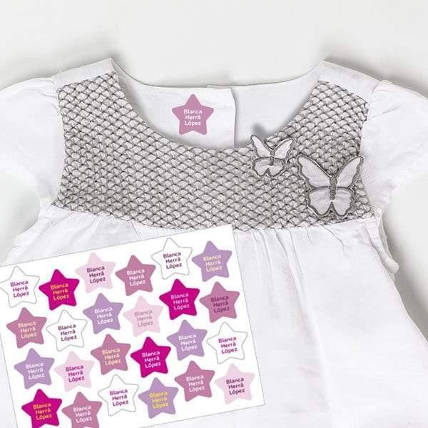 Etiquetas para ropa estrellas