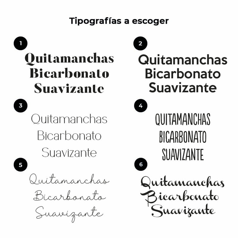 Diferentes tipos de letras para organizar los botes del hogar Nicolasito