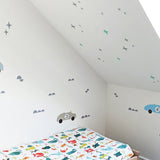 Ideas decoración cuarto infantil con vinilos medias lunas