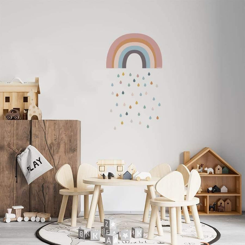 Decoración infantil vinilo Arcoiris big Sunset Nicolasito