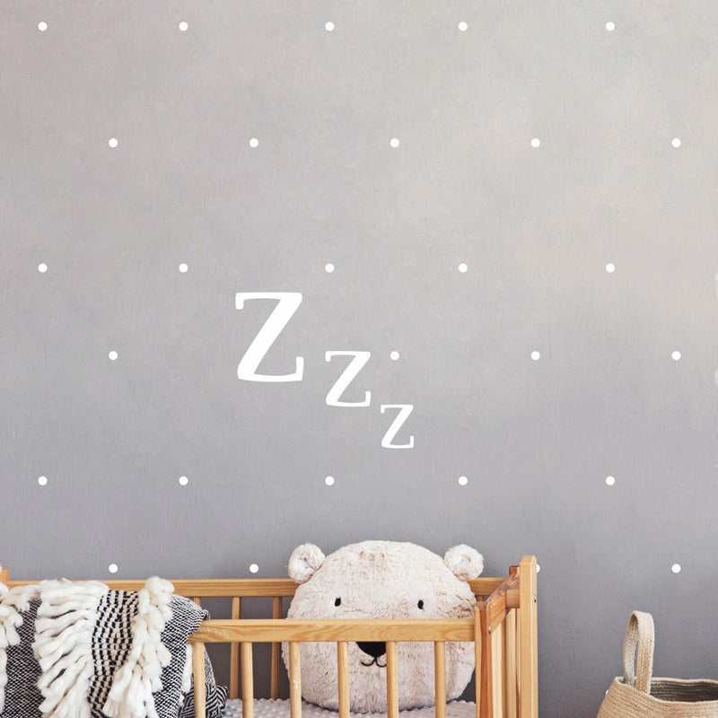 Decoración infantil de pared vinilo Zzz blanco