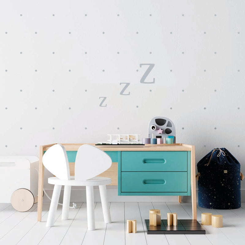 Decoración infantil de pared vinilo Zzz gris claro