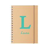 Cuaderno Escolar Personalizado Nombre Inicial Niños