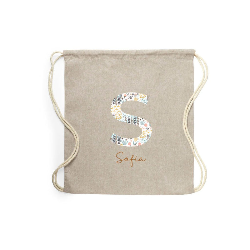 Mochila Niña Personalizada Nombre Estampado Flores