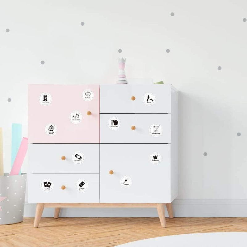 Pegatinas para organizar juguetes
