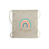 Mochila Personalizada Infantil Nombre Arcoiris