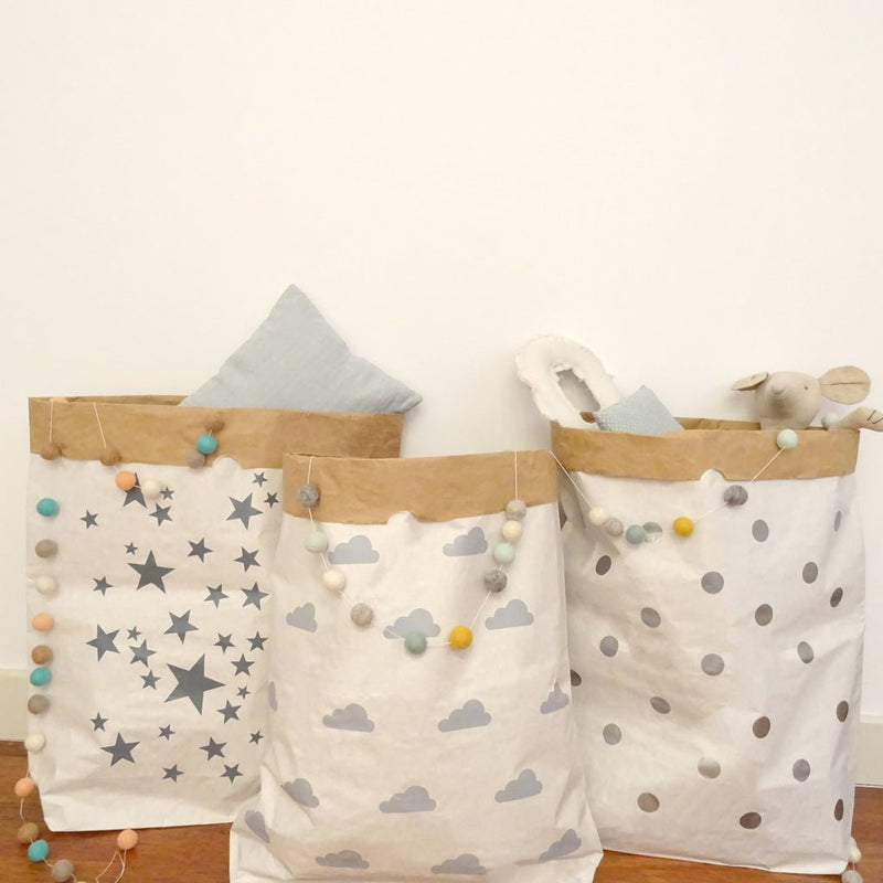 Sacos de papel para decoración infantil y almacenaje Estrellitas