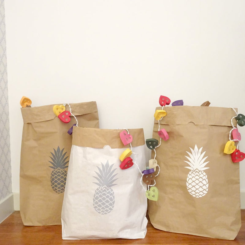 ideas decoración sacos de almacenaje de papel infantil