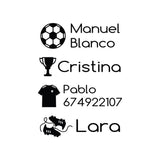 Sello personalizado marcar ropa Fútbol